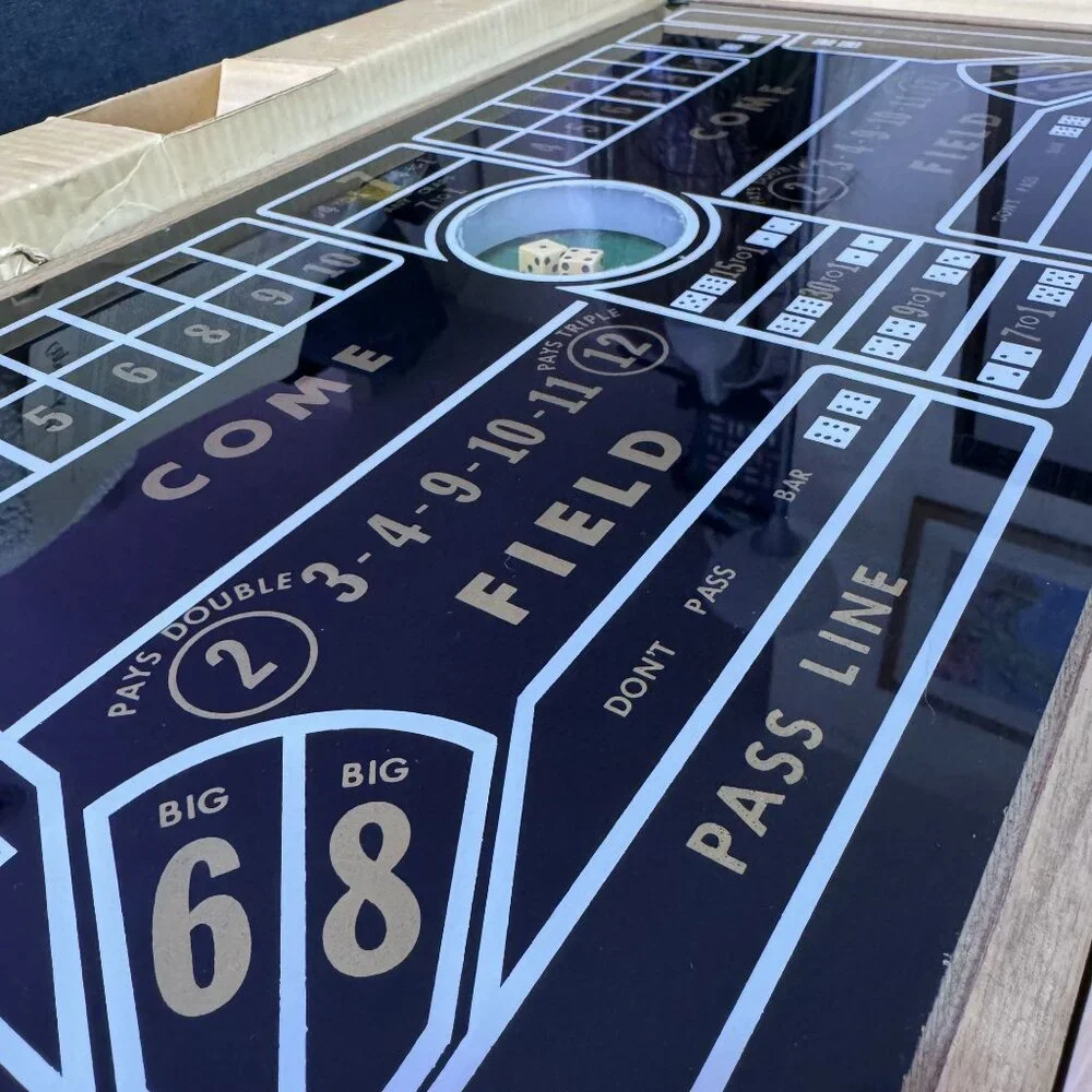 Vintage 1950s Cupaluck Mechanical Craps Dice Tabletop Game Complete Set Box - Picture 9 of 13